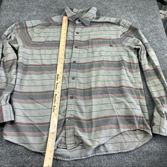 MARMOT Men's Fairfax Heathered Midweight Flannel in Sandbar Large worn fraying - Picture 4 of 15